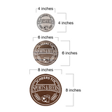 Signs ByLITA Circle Cheers to Sports and Beers ABS Plastic | Laser Engraved | Easy Installation | Elegant Design Wall or Door Sign