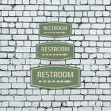 Fancy Plus Restroom (Right Arrow) Wall or Door Sign | Business and Workplace Bathroom Signage