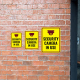 Portrait Round Plus Security Camera in Use Wall or Door Sign | Eco-Friendly Recycling