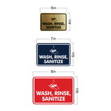 Signs ByLITA Classic Framed Wash, Rinse, Sanitize Wall or Door Sign