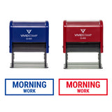 All Quality Morning Work Self-Inking Rubber Stamp