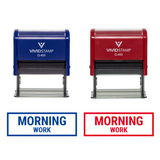 All Quality Morning Work Self-Inking Rubber Stamp