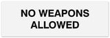 Signs ByLITA Basic No Weapons Allowed Sign - Laser-Engraved Lettering | Durable ABS Plastic | Vibrant Colors | Powerful Foam Tape
