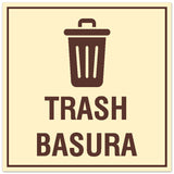 Signs ByLITA Square Trash Basura Sign - Easy Installation | Durable Material