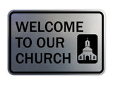 Classic Framed Welcome to Our Church Wall or Door Sign