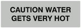 Signs ByLITA Basic Caution Water Gets Very Hot Sign - Laser-Engraved Lettering | Durable ABS Plastic | Vibrant Colors | Powerful Foam Tape