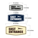 Fancy East Entrance Wall or Door Sign