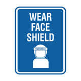Signs ByLITA Portrait Round Wear Face Shield Wall or Door Sign