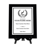 Diving Customizable Black Frame Wooden Award Plaque | Easel Mount Option | Achievement and Recognition Personalizable Plaques | Sports Award