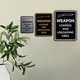 Signs ByLITA Portrait Round Weapon Loading And Unloading Area Door or Wall Sign | Gun Range Safety Warning Signs