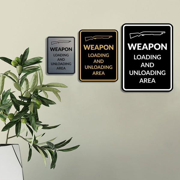 Signs ByLITA Portrait Round Weapon Loading And Unloading Area Door or ...