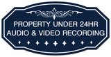 Signs ByLITA Victorian Property Under 24hr Audio Video Recording Wall or Door Sign - Easy Installation | Durable Wall or Door