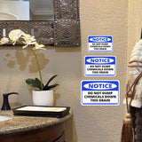 Classic Framed Plus Notice Do Not Dump Chemicals Down This Drain Wall or Door Sign | Office & Workspace Bathroom Signage