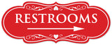 Signs ByLITA Designer Restrooms Right Arrow Sign - Easy Installation | Durable Wall or Door Sign