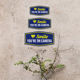 Fancy Plus Smile You're On Camera Wall or Door Sign| Home and Business Security Signage