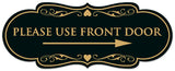 Signs ByLITA Designer Please Use Front Door Right Arrow Sign - Easy Installation | Durable Wall or Door Sign