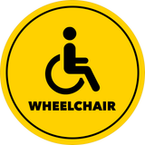 Circle Plus Wheelchair Wall or Door Sign | Easy Installation | Office & Shopping Malls Signage