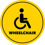 Circle Plus Wheelchair Wall or Door Sign | Easy Installation | Office & Shopping Malls Signage