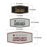 Signs ByLITA Fancy Complaints Department Funny Office Wall or Door Sign