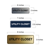 Signs ByLITA Standard Utility Closet Wall or Door Sign | Easy Installation | Office & Home Signage