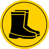 Circle Plus Safety Boots Wall or Door Sign | Easy Installation | Health & Safety Signage