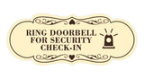 Signs ByLITA Designer Ring Doorbell for Security Check-In Wall or Door Sign