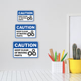 Classic Framed Plus Caution Keep Clear Of Moving Parts Wall or Door Sign | Workplace Safety Compliance Signs