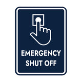 Signs ByLITA Portrait Round Emergency Shut Off Door or Wall Sign Easy Installation | Health And Safety | Building And Danger Signs