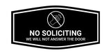 Fancy No Soliciting We Will Not Answer The Door Wall or Door Sign