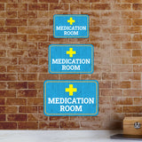 Classic Framed Plus Medication Room Wall or Door Sign | Directional Medical Signage