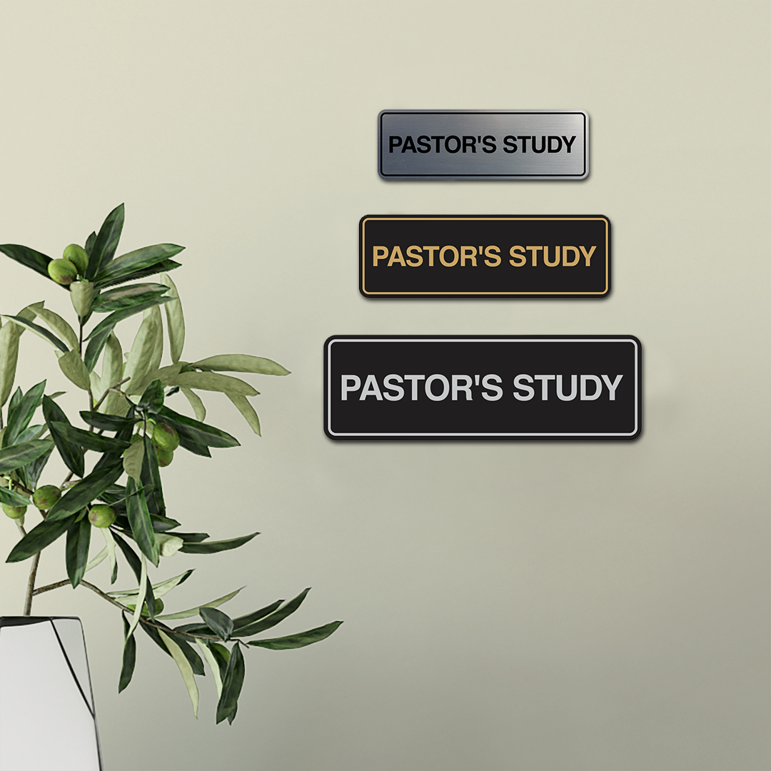 Signs ByLITA Standard Pastor's Study Wall or Door Sign