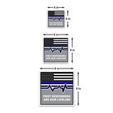 Square Plus First Responders Are Our Lifeline Wall or Door Sign | USA Flag | Police First Responders Appreciation Signage