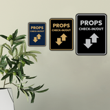 Signs ByLITA Portrait Round Props Check-In/Out Door or Wall Sign Easy Installation | Directing Artists & Co-Workers | Music | Concert | Festivals