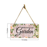 Welcome To Our Garden 5x10 Hanging Wall or Door Sign