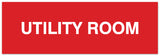 Signs ByLITA Basic Utility Room Sign - Laser-Engraved Lettering | Durable ABS Plastic | Vibrant Colors | Powerful Foam Tape