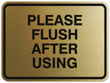 Signs ByLITA Classic Framed Please Flush After Using Sign - Easy Installation | Durable Material