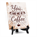 Coffee Lover's Table Sign with Acrylic Stand (6x8“) | Coffee Lovers | Office & Home Table Signs