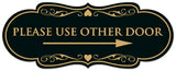 Signs ByLITA Designer Please Use Other Door (Right Arrow) Sign - Easy Installation | Durable Wall or Door Sign