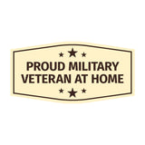 Signs ByLITA Fancy Proud Military Veteran at Home Easy Installation | Honor Veterans with Military Signs | US Pride | Businesses and Homes Wall or Door Sign