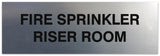 Signs ByLITA Basic Fire Sprinkler Riser Room Sign - Laser-Engraved Lettering | Durable ABS Plastic | Vibrant Colors | Powerful Foam Tape