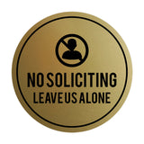 Circle No Soliciting Leave Us Alone Wall or Door Sign