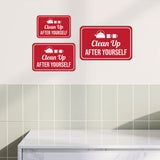 Classic Framed Plus Clean Up After Yourself Wall or Door Sign | Shared Kitchen Cleanliness and Hygiene