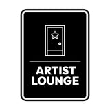 Signs ByLITA Portrait Round Artist Lounge Door or Wall Sign Easy Installation | Directing Artists & Co-Workers | Music | Concert | Festivals