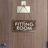 Fitting Room 5x10 Hanging Plus Wall or Door Sign | Rustic Twine | Retail Store Signage