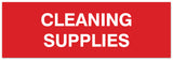 Signs ByLITA Basic Cleaning Supplies Sign - Laser-Engraved Lettering | Durable ABS Plastic | Vibrant Colors | Powerful Foam Tape