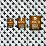 Portrait Round Plus Beer Because No Great Story Ever Started With Someone Eating A Salad Door or Wall Sign | Funny Home Decor