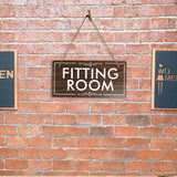 Fitting Room 5x10 Hanging Plus Wall or Door Sign | Rustic Twine | Retail Store Signage