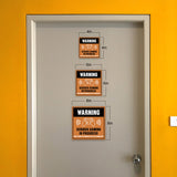 Square Plus Warning Serious Gaming In Progress Unauthorized Humans Will Be Eliminated! Wall or Door Sign | Easy Installation | Gaming Room Signage