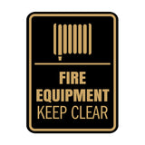Signs ByLITA Portrait Round Fire Equipment Keep Clear Door or Wall Sign Easy Installation | Health And Safety | Building And Danger Signs