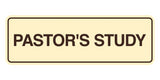 Signs ByLITA Standard Pastor's Study Wall or Door Sign